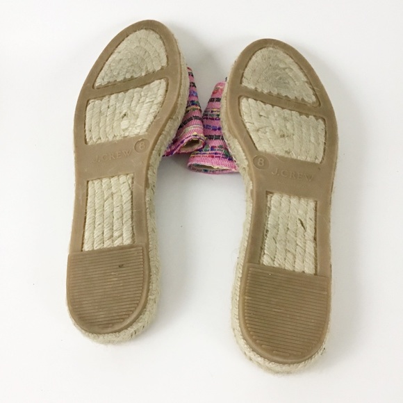 J Crew Valencia Striped Embroidered Espadrille - Picture 3 of 6